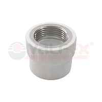 Муфта переходная с внутренней резьбой 25 x 1/2' (100/25) БЕЛАЯ | код. 10129125-PRO | Valfex