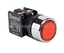Кнопка круглая без фиксации, красная (1НЗ+1НО), KB14DK | код KB14DK | EMAS