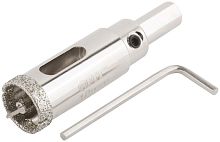 Коронка кольцевая по керамограниту камню и кафелю алмазная с центровочным сверлом 18х70мм FIT 16207