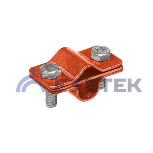 Зажим соединительный пруток — стержень 16 мм параллельный, медь | код 90552 | ЕЗЕТЕК