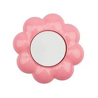 Выключатель одноклавишный KRANZ HAPPY Цветок скрытой установки, белый/розовый | код KR-78-0623 | KRANZ