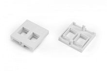 Вставка 45x45 (аналог Mosaic) для 2х модулей формата Keystone Jack ROHS белая, Hyperline SIP2-2N-M45-45 | код 247229 | Hyperline