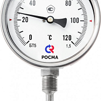 Термометр биметаллический радиальный БТ-52.212 0...450С М20х1.5 200 кл.1.5 | код 24163 | РОСМА