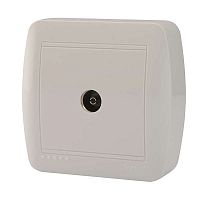 Демет Розетка ТВ проходная белый | код 711-0200-129 | Lezard