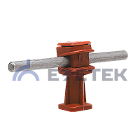 Держатель проводника круглого 6-8 мм коричневый, высота 36 мм, пластик | код 91003 | ЕЗЕТЕК