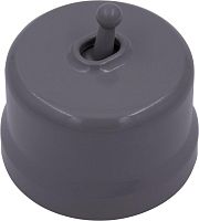 Выключатель 1-кл. (тумблерный) пластик титан | код B1-230-26 | Bironi