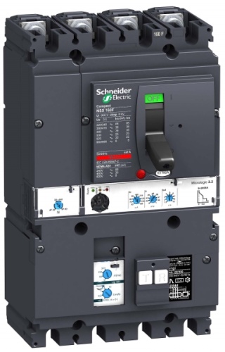 Автоматический выключатель 4П4Т M.2.2 100A VIGI MH NSX160F | код. LV430981 | Schneider Electric 