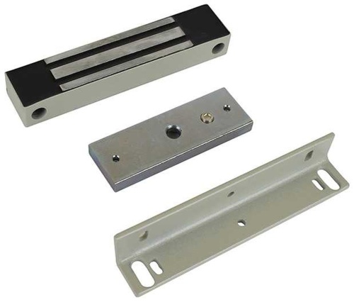 Замок электромагнитный ML-180K. Уголок в комплекте- цвет серый (ML-180K с уголком) | код AT-02294 | AccordTec