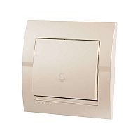 DERIY Кнопка звонка жемчужно-белая металлик | код 702-3030-103 | LEZARD