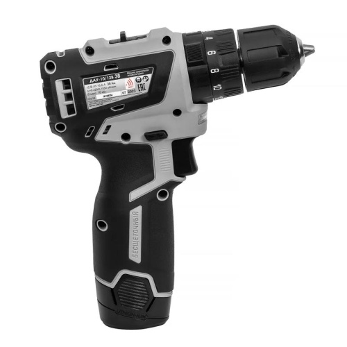 ДАУ-10/12В 38 МиниМАКС бесщеточная аккум. дрель-шуруп. (Li-ion, кейс, 2 аккум., 2,5 Ач, ЗУ) | код 767.2.2.45 | ИНТЕРСКОЛ фото 3