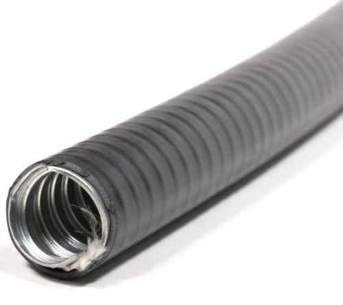 Металлорукав в пвх изоляции МПГ нг HF 50 (10 м/уп.) черный ГОФРОМАТИК (ЗЭТАРУС) | код zeta42915 | ГОФРОМАТИК