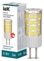 Лампа светодиодная CORN капсула 5Вт 230В 4000К керамика G4 | код LLE-CORN-5-230-40-G4 | IEK