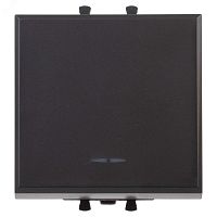 Avanti Кнопка одноклавишная модульная, , Черный матовый, 2 модуля | код 4412152 | DKC