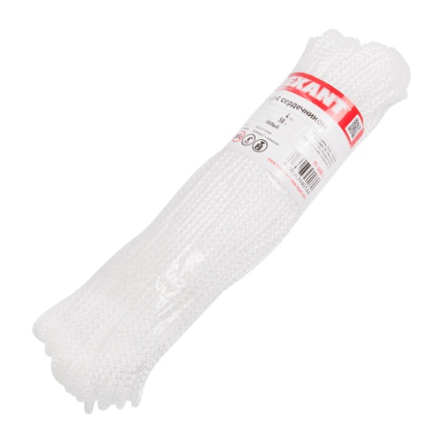 Шнур с сердечником 4 мм 50 м белый REXANT | код 77-1450-1 | REXANT