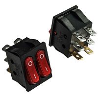 Клавишный переключатель RUICHI KCD4-2101N-C3-R/6P, ON-OFF | код 107335 | Ruichi