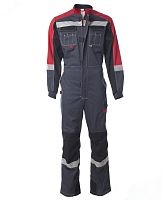Комбинезон Спрут-ФОРМУЛА тёмно-серый с красным и черным, р-р 60-62 120-124/182-188 | код 129379 | Эталон-Спецодежда