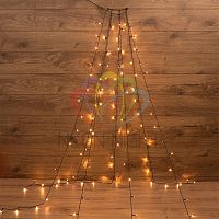 Гирлянда елочная с кольцом 7 нитей по 1.5м LED тепл. бел. не соединяется | код 235-076 | Neon-Night