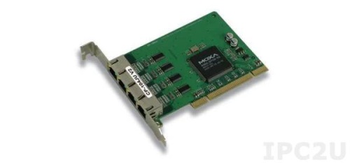 Плата CP-104JU-T Universal PCI, 4-port RS-232, 921.6 Kbps, RG45-8pin, t:-40/+85 | код 00-06033214 | MOXA