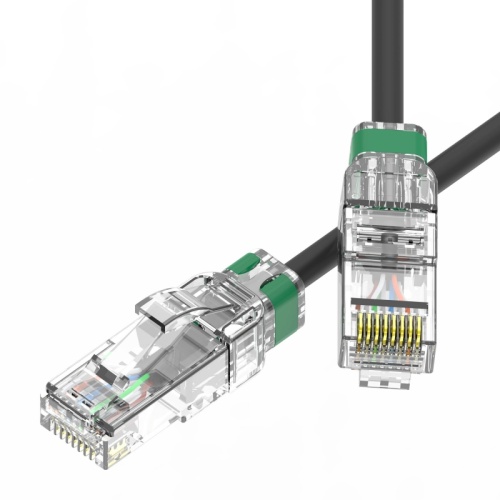 Патч-корд неэкранированный SLIM CAT6A U/UTP 4х2, 28 AWG, LSZH, чёрный, 1,5м | код RN6AUU4515BK-28 | DKC