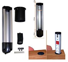 Миниколонна в стол на 6 модулей Mosaic 45x45 | код LAN-WA-MCTA-F45/6 | LANMASTER