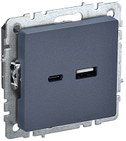 BRITE Роз. USB A+C 18Вт РЮ11-1-БрМ мар. IEK | код BR-U22-018-K35 | IEK