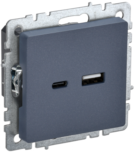 BRITE Роз. USB A+C 18Вт РЮ11-1-БрМ мар. IEK | код BR-U22-018-K35 | IEK BRITE Роз. USB A+C 18Вт РЮ11-1-БрМ мар. IEK | код BR-U22-018-K35 | IEK