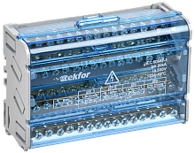 TEKFOR Шины на DIN-рейку (кросс-модуль) ШНК 4х15 3L+PEN IEK | код TF-DN10-4-15-125 | IEK