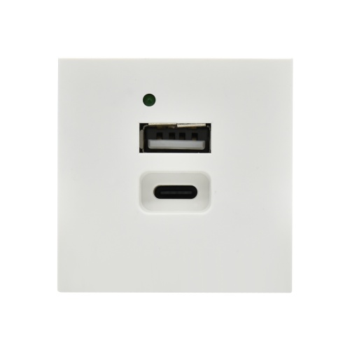 PRIMER РКЮ-25-40-П Розетка USB A+C 4,2А (2 мод.) бел. IEK | код PR-KK40D-RU-0-2-AC-K01 | IEK фото 2 PRIMER РКЮ-25-40-П Розетка USB A+C 4,2А (2 мод.) бел. IEK | код PR-KK40D-RU-0-2-AC-K01 | IEK фото 2