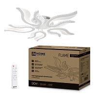 Светильник светодиодный ELEGANT FLAME 90Вт 3000-6500К 7000лм 230В 820х802х87мм с пультом ДУ бел. | код 4690612051536 | IN HOME