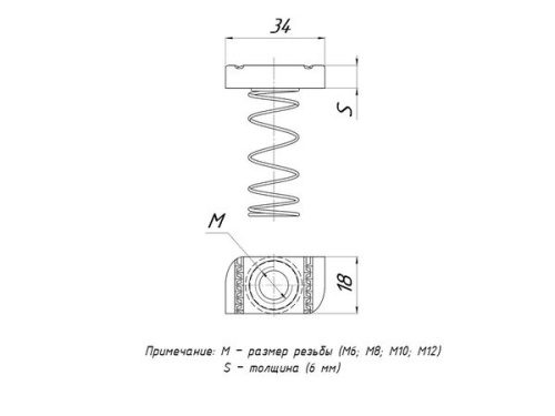 STRUT-гайка (канальная) М10 с длинной пружиной | код stgdpM10 | EKF фото 3