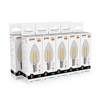 Лампа светодиодная филаментная Filament Elementary 12Вт свеча 2700К Е14 730лм GAUSS 32112