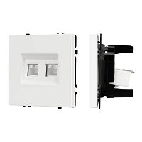 Механизм сдвоенной компьютерной розетки SCT-NOBE-MPC2-SFPL-WH RJ-45 CAT6 Arlight 054312