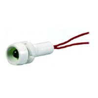 Светодиодная лампа СКЛ-15.3Б-КЛП-2-24-МК, красно-зеленая, прозрачная, металлический корпус, выводы жесткие под пайку, 24В 50Гц/пост., диаметр посадочного отверстия 8мм, УХЛ2.1 | код A8021-34129030 | Каскад-Электро