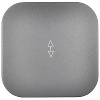 GLORY Выключатель 1-клавишный для открытой установки проходной 10А ВСп10-1-0-ХСм сталь матовый IEK | код EVH12-K46M-10 | IEK