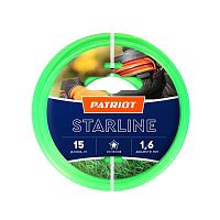 Леска Starline D1.6мм L15м 165-15-3 на пластиковой обойме блистерн. тип звезда зел. | код. 805201051 | PATRIOT