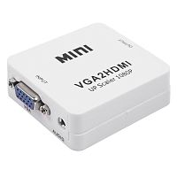 Конвертер VGA + Стерео 3.5мм на HDMI пластик бел. | код 17-6930 | Rexant