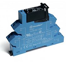 Интерфейсный модуль (сборка 41.81.7.024.8240 + 93.52.0.024), твердотельное реле, выход 3A (240В AС), питание 24В AC/DC, категория защиты IP20, безвинтовые клеммы (пружинный зажим) | код 384100248240 | FINDER