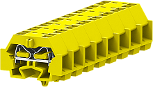 242345 Клемма TB проходная 2-2 с бок. подключ. с защелк. ножками, желт., шт | код 242345 | SUPU