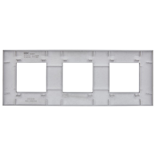 SKANDY Рамка 3-мест. SK-F03Gr сер. IEK | код SK-M32-K03 | IEK фото 4