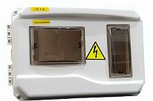 Корпус пластиковый под счетчики СК 3/6 дверь, IP55, 370х325х105 | код KRZMI26 | KRZMI