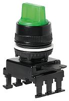 Переключатель поворотн. 3-х поз. HL66C2 с подсв. с фикс 1-0-2, 30° (зел.) | код 004770165 | ETI