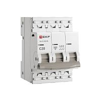 Автоматический выключатель ВА 47-63N MA 3P 20А (C) 6кА без теплового расцепителя PROXIMA EKF | код M63MA6320C | EKF