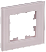 BRITE Рамка 1-мест. РУ-1-2-Бр стекло розовый матовый IEK | код BR-M12-G-31-K14 | IEK