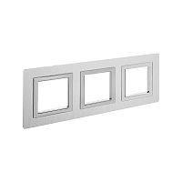 Рамка из алюминия, ''Avanti'', серая, 6 модулей | код 4404836 | DKC