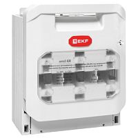 Выключатель-разъединитель УВРЭ v2 630А с дополнительным контактом (NO+NC) откидного типа под предохранители ППН (габ.3) EKF | код uvre2-630 | EKF