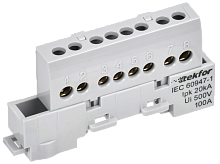 TEKFOR Шина L фаза изолированная на универсальном держателе 6х9-8-Ср IEK | код TF-NN10-08-KL-K03 | IEK