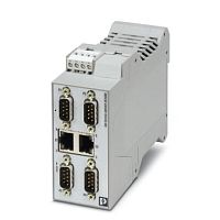 Преобразователь интерфейса GW MODBUS TCP/ASCII 2E/4DB9 | код 2702771 | PHOENIX CONTACT