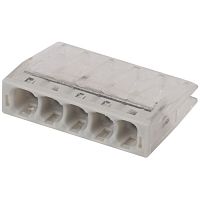 Клемма СМК компактная с пастой серии 245, 5 отверстий, 0,5-2,5 м NO-224-37 | код Б0043955 | ЭРА