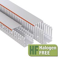 Короб перфорированный RLHF6 40x40, без галогенов, светло-серый | код 01134RLHF | DKC