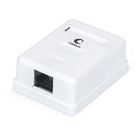 Cabeus WS-8P8C-Cat.6-1 Розетка компьютерная RJ-45(8P8C), категория 6, одинарная, внешняя, Dual IDC | код 7481c | Cabeus